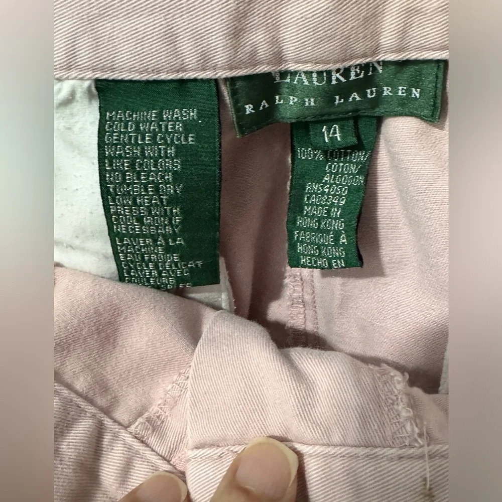 Lauren ralph Lauren size 14 100% cotton shorts pink